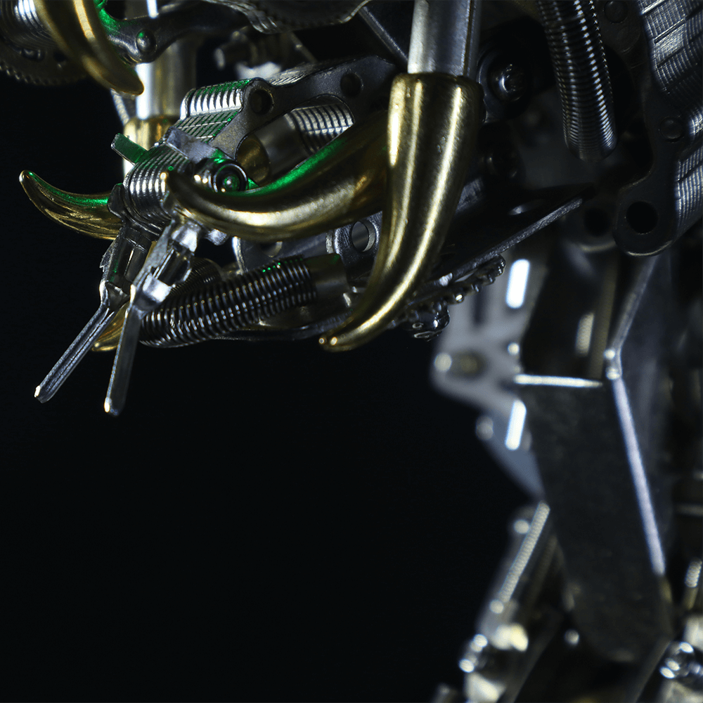 Kit de rompecabezas de metal Steampunk King Cobra con base, serie Snake