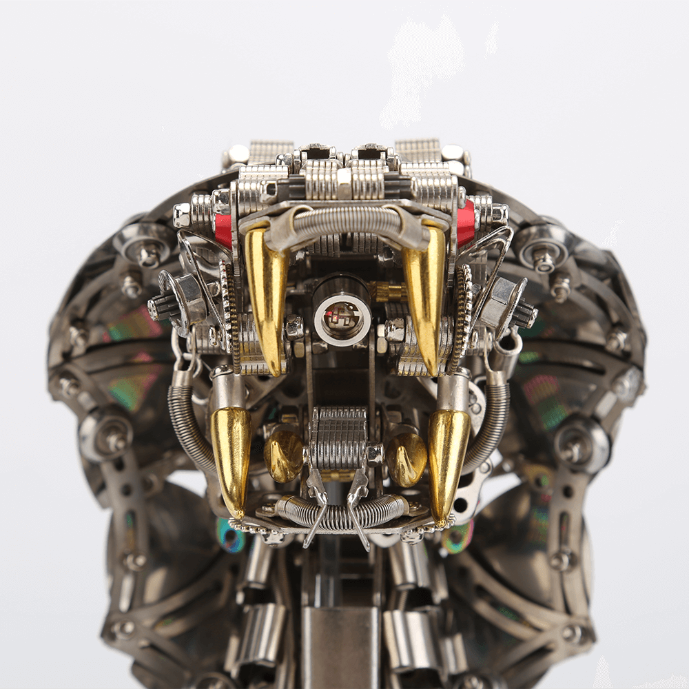 Kit de rompecabezas de metal Steampunk King Cobra con base, serie Snake