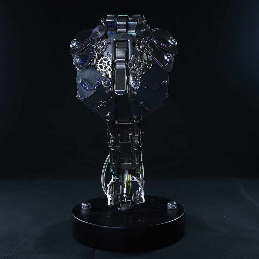 Kit de rompecabezas de metal Steampunk King Cobra con base, serie Snake