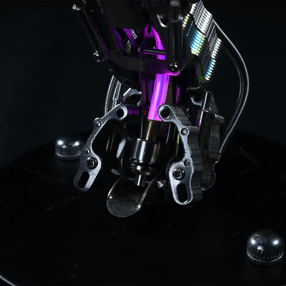 Kit de rompecabezas de metal Steampunk King Cobra con base, serie Snake