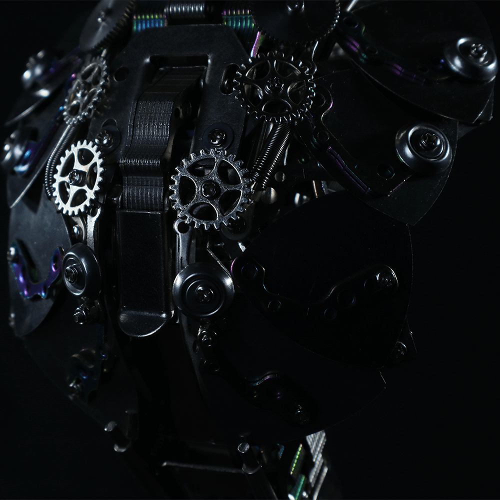 Kit de rompecabezas de metal Steampunk King Cobra con base, serie Snake