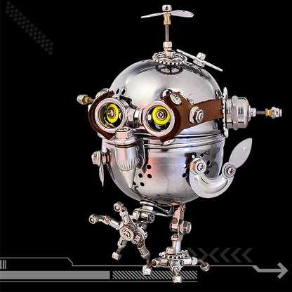 Kit de rompecabezas de huevo de búho mecánico Steampunk 