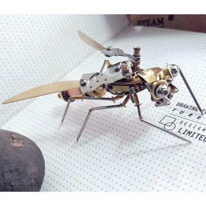 Colección de modelos de insectos araña avispa pequeña mecánica de metal Steampunk