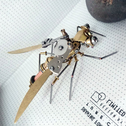 Colección de modelos de insectos araña avispa pequeña mecánica de metal Steampunk