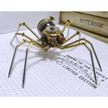 Colección de modelos de insectos araña avispa pequeña mecánica de metal Steampunk