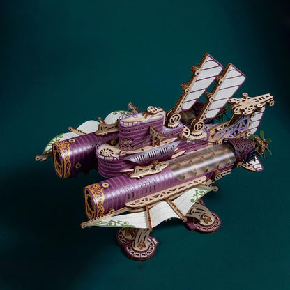 Juguete de rompecabezas de madera 3D de submarino Steampunk para regalo y decoración.