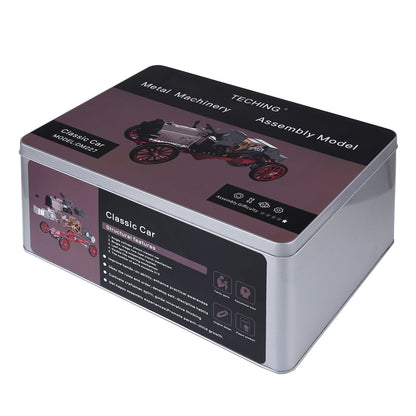 Teching Assembly Metal Mecánico Eléctrico Vintage Clásico Coche Modelo Juguete