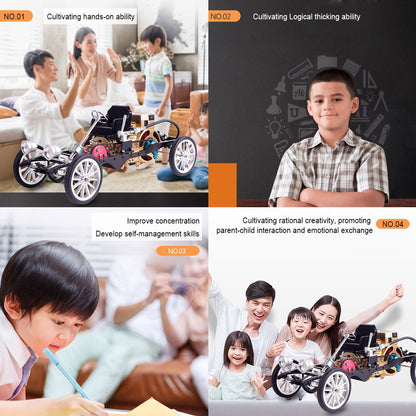 Modelo de vehículo de juguete para adultos, de metal, con motor monocilíndrico, estilo retro británico.