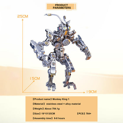 Kit de modelo de robot transformable de metal 3D DIY Monkey King