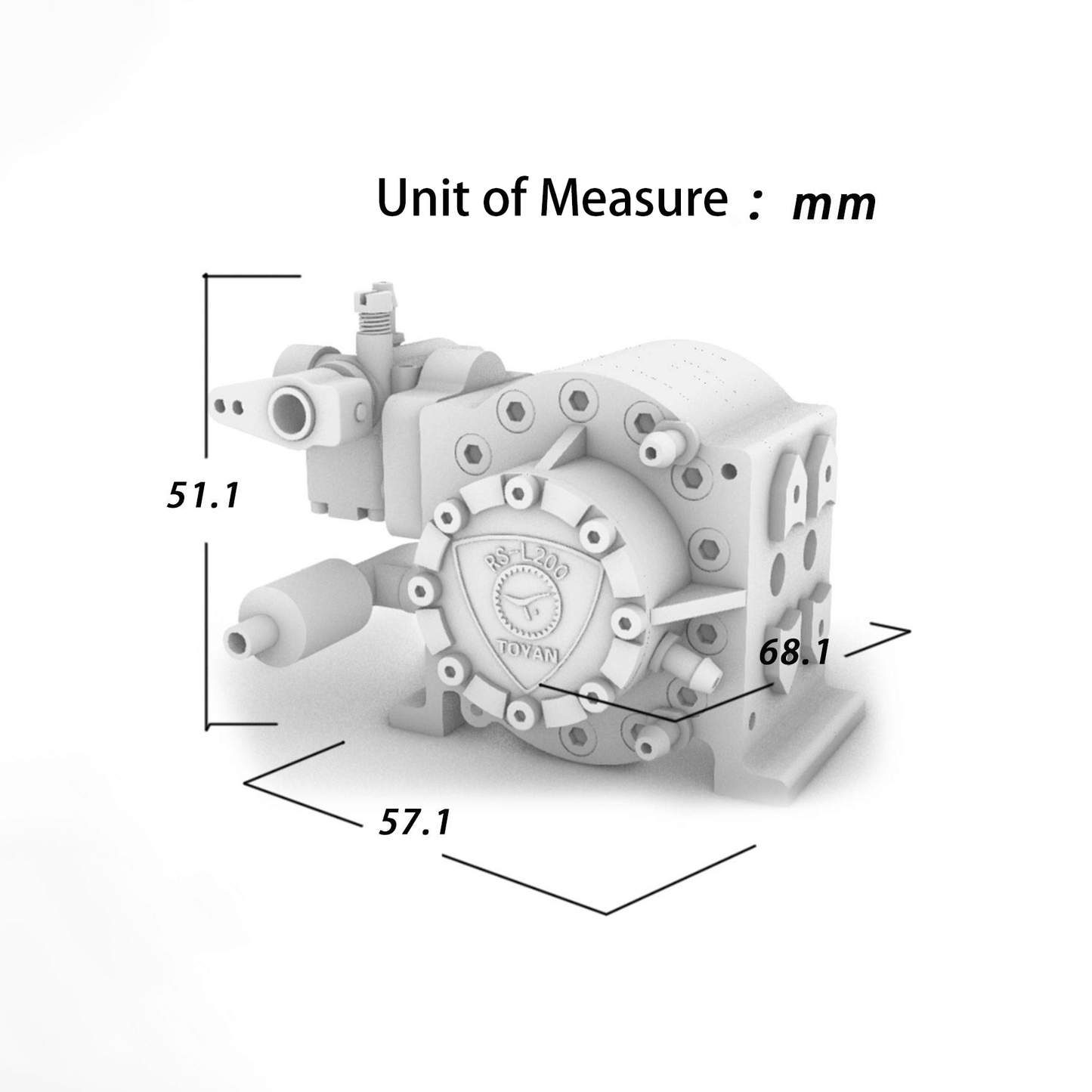 Kit de modelo DIY de motor Toyan de dos rotores propulsado por metanol