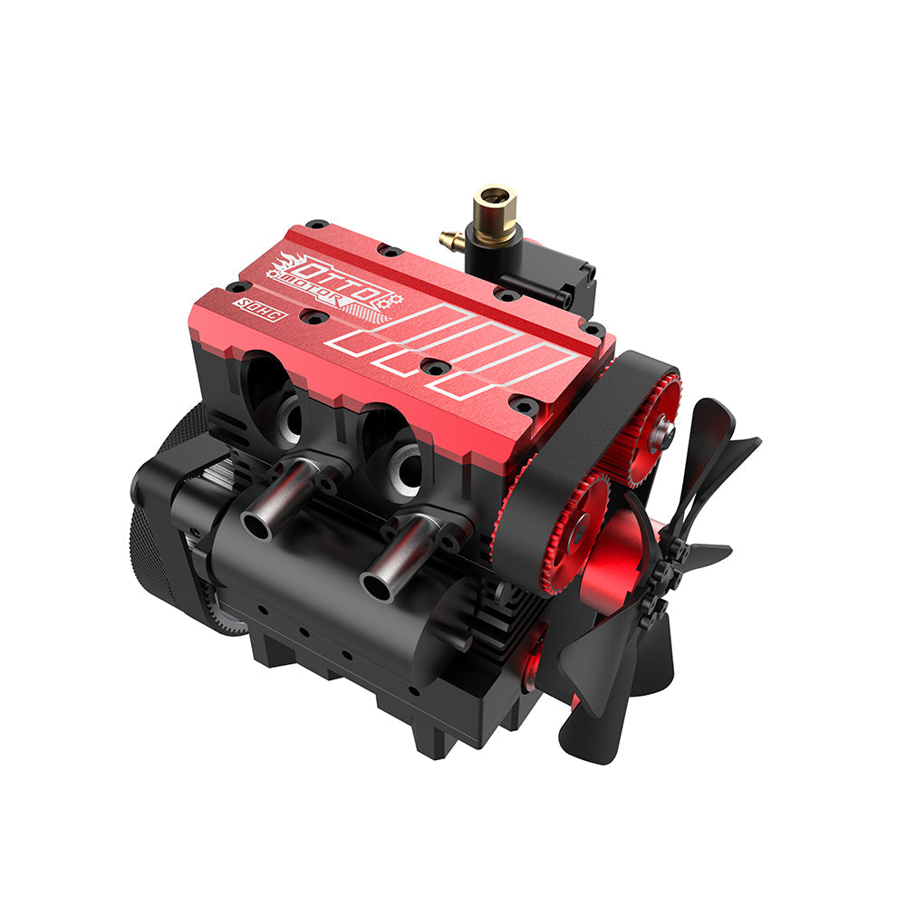 Maqueta de motor de metanol bicilíndrico en línea de 4 tiempos Toyan 