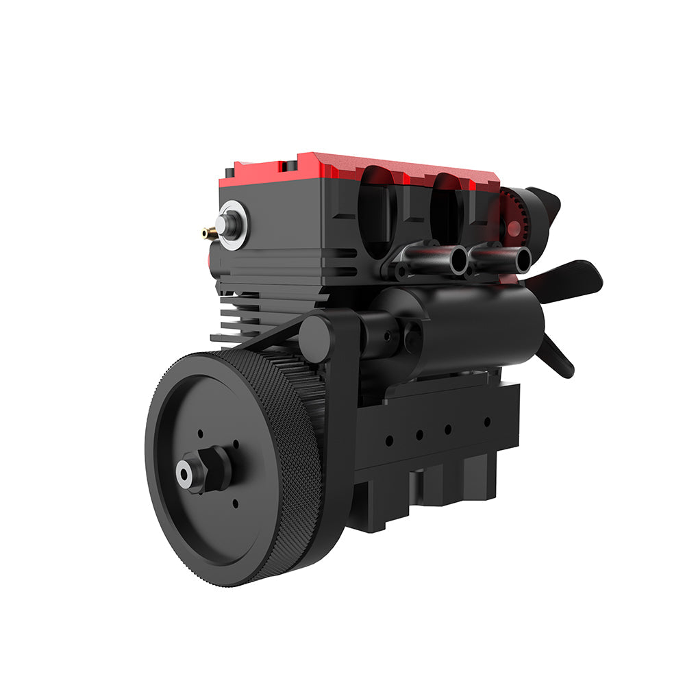 Maqueta de motor de metanol bicilíndrico en línea de 4 tiempos Toyan 