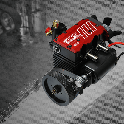 Maqueta de motor de metanol bicilíndrico en línea de 4 tiempos Toyan 