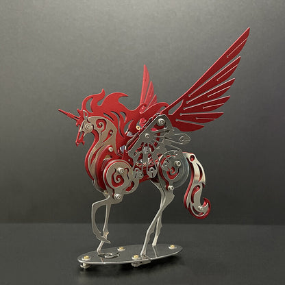 Unicorn 3D Metal Model Puzzle Colorful Kit Mythical Creature