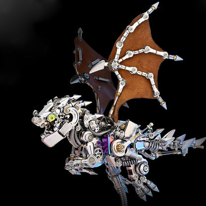 Kit de rompecabezas mecánico 3D de metal con diseño de dragón occidental para adultos.
