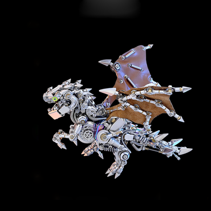 Kit de rompecabezas mecánico 3D de metal con diseño de dragón occidental para adultos.
