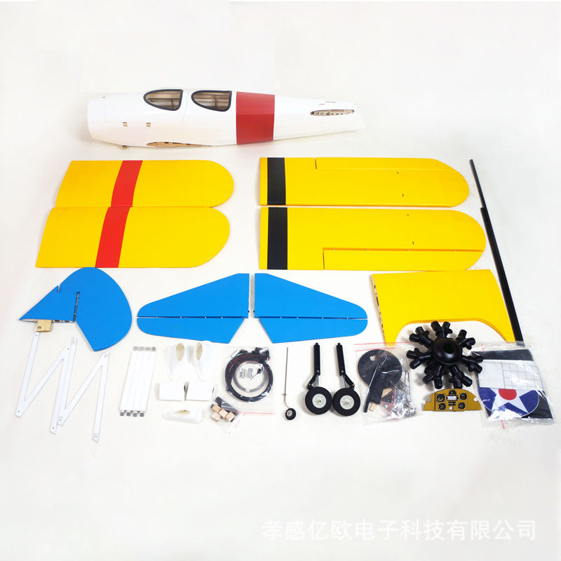 DWHobby Balsa wood Plane PT-17 Stearman ARF Large Electric or Gas Power Biplane Fixed Wing Balsa Plane Kits 1600mm Wingspan
