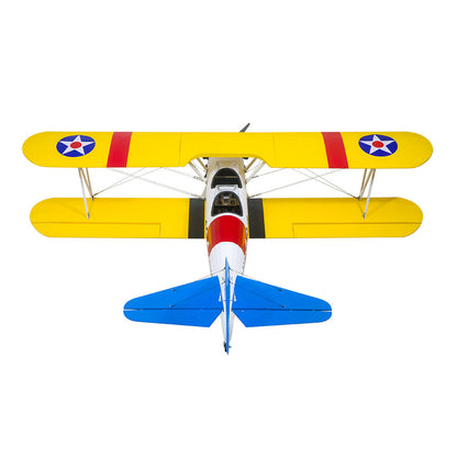 DWHobby Balsa wood Plane PT-17 Stearman ARF Large Electric or Gas Power Biplane Fixed Wing Balsa Plane Kits 1600mm Wingspan