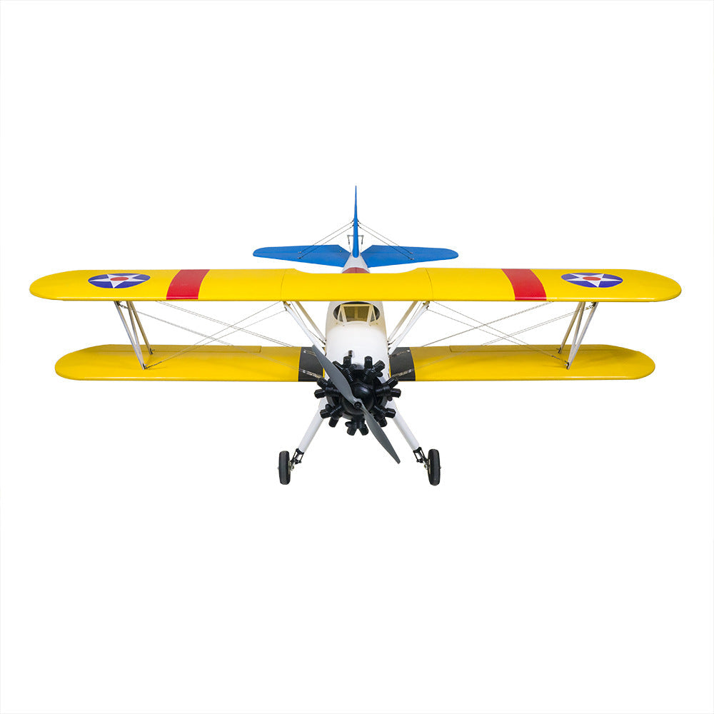DWHobby Balsa wood Plane PT-17 Stearman ARF Large Electric or Gas Power Biplane Fixed Wing Balsa Plane Kits 1600mm Wingspan