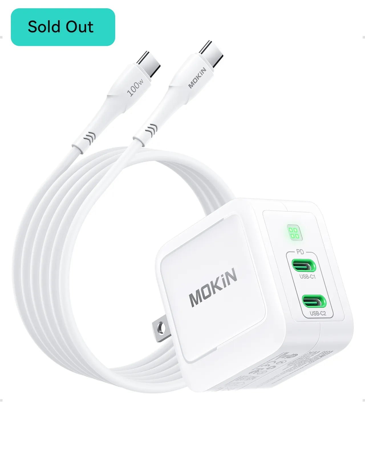 MOKiN 67W GaN USB-C Charger Foldable Wall Charger