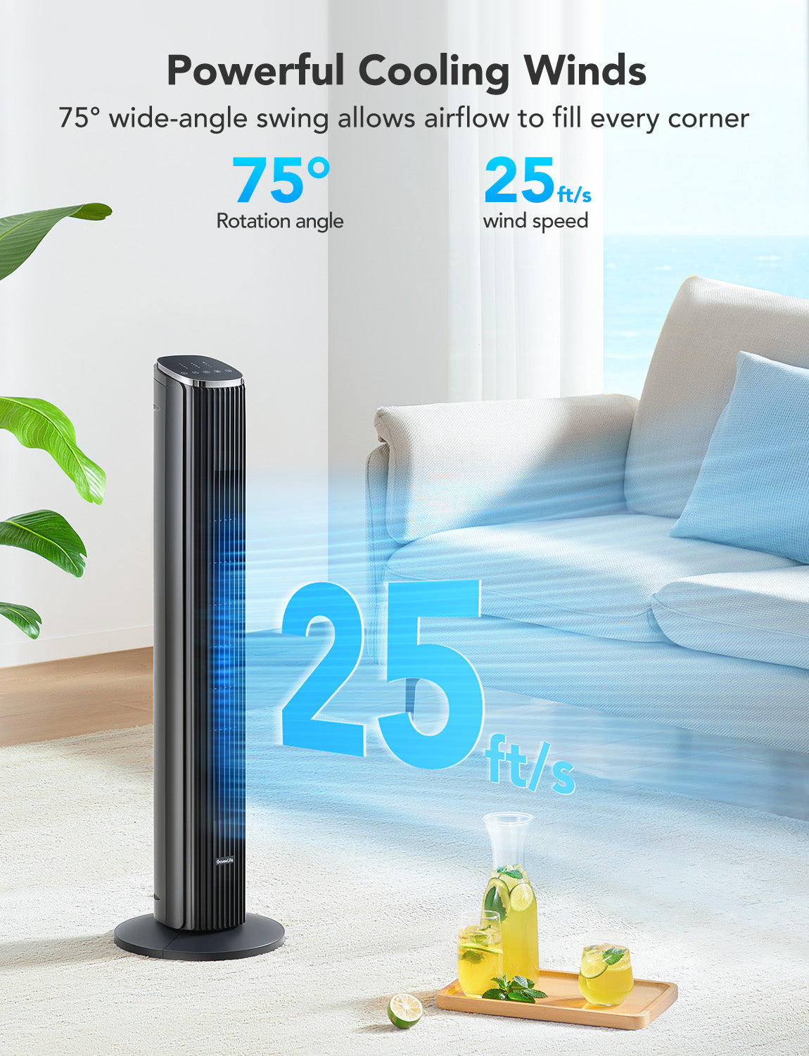 Refurbished GoveeLife 36'' Smart Tower Fan 2