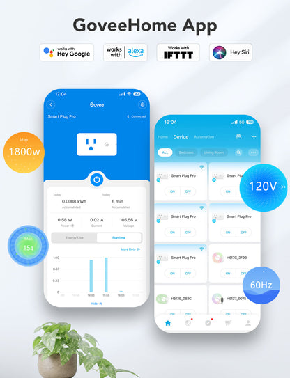 Govee Smart Plug Pro مع مراقبة الطاقة