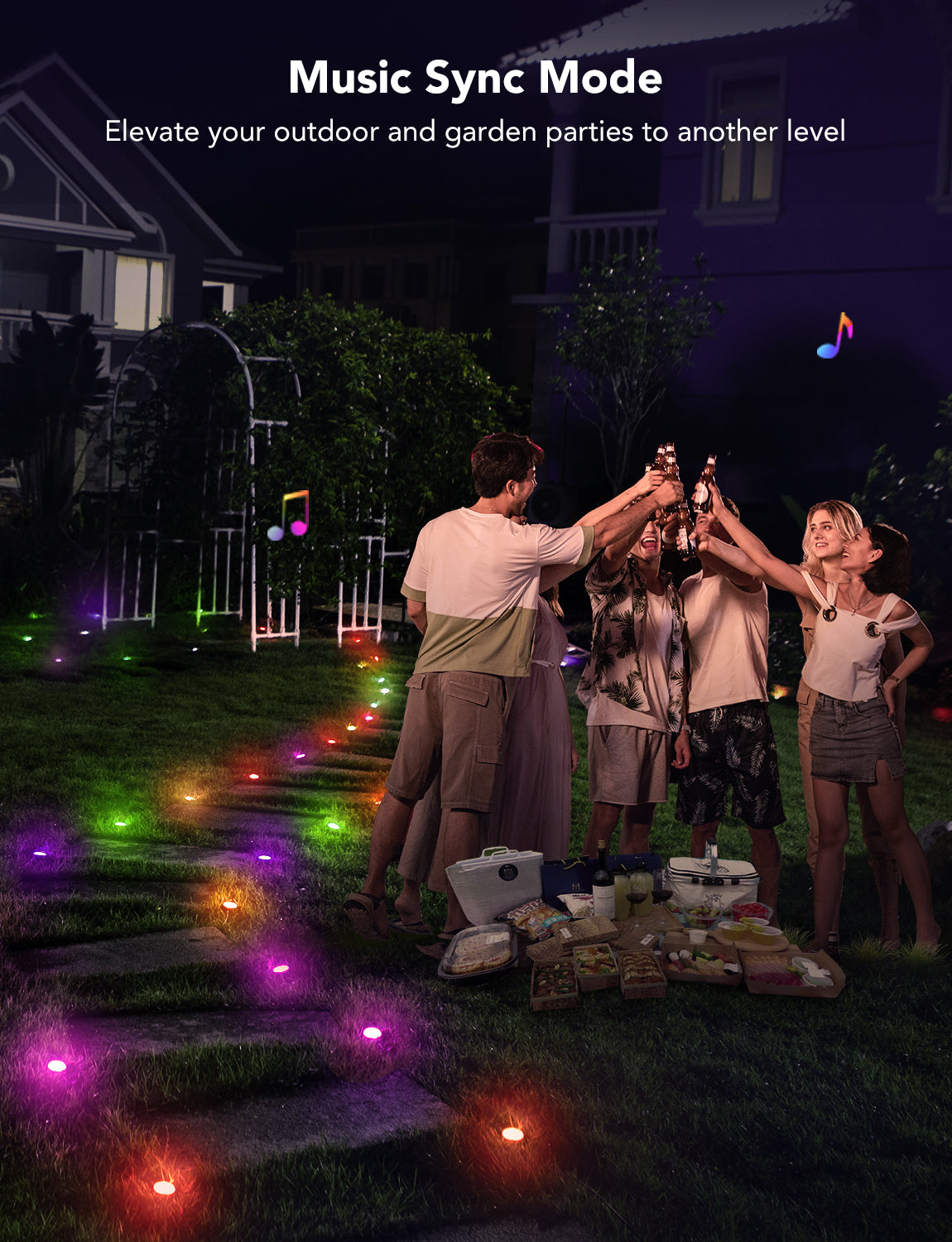 Refurbished RGBIC Wi-Fi + Bluetooth Outdoor Ground Lights