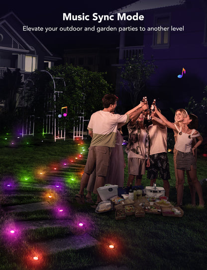 Refurbished RGBIC Wi-Fi + Bluetooth Outdoor Ground Lights