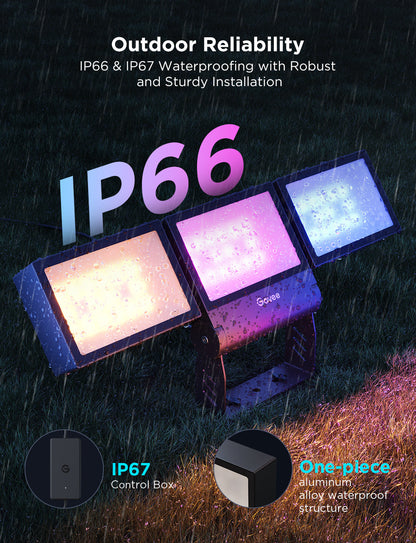 Refurbished Govee Outdoor Triad Flood Lights