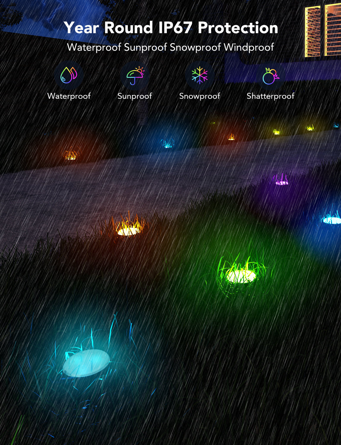 Govee RGBIC Wi-Fi + Bluetooth Outdoor Ground Lights