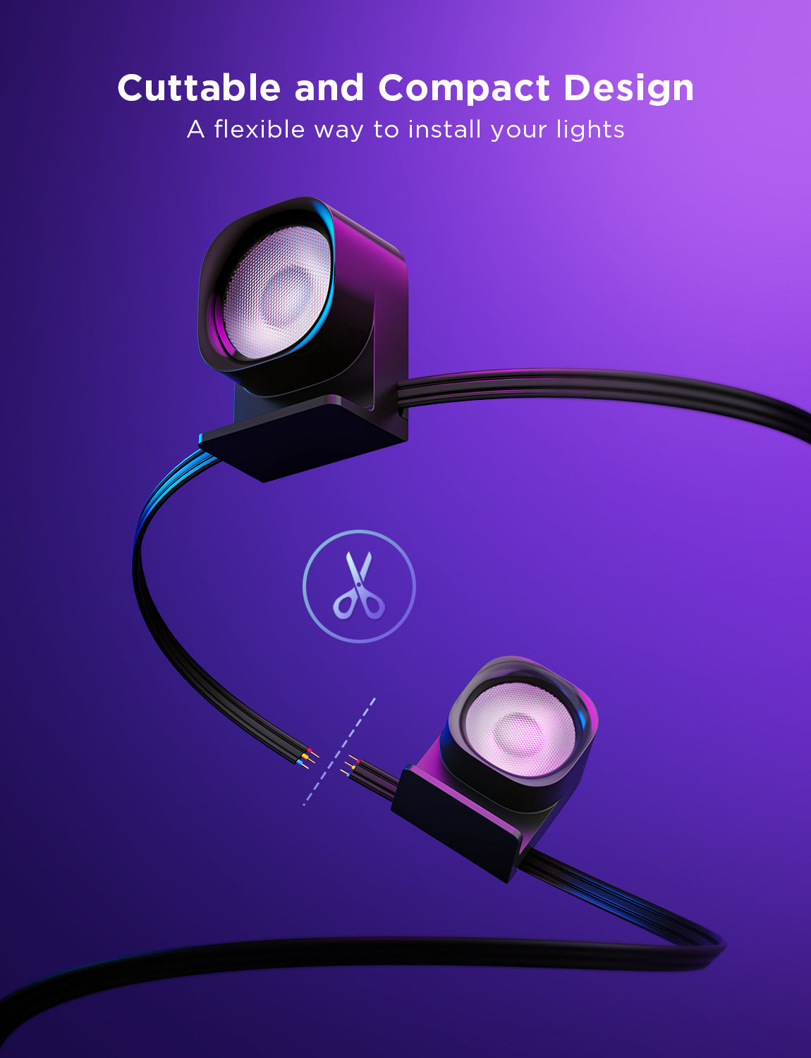مصابيح Govee RGBIC String Downlights المجددة