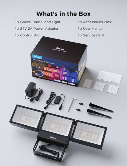 Refurbished Govee Outdoor Triad Flood Lights