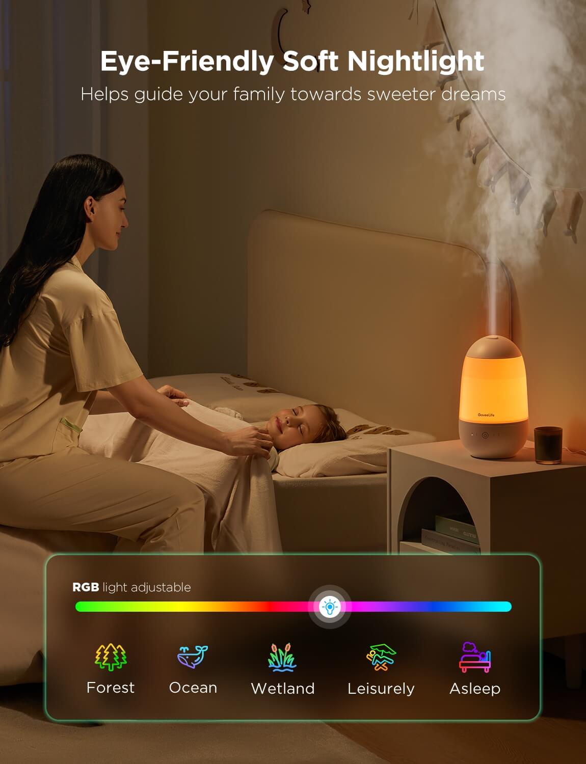 GoveeLife Smart Mini Humidifier for Baby Nursery