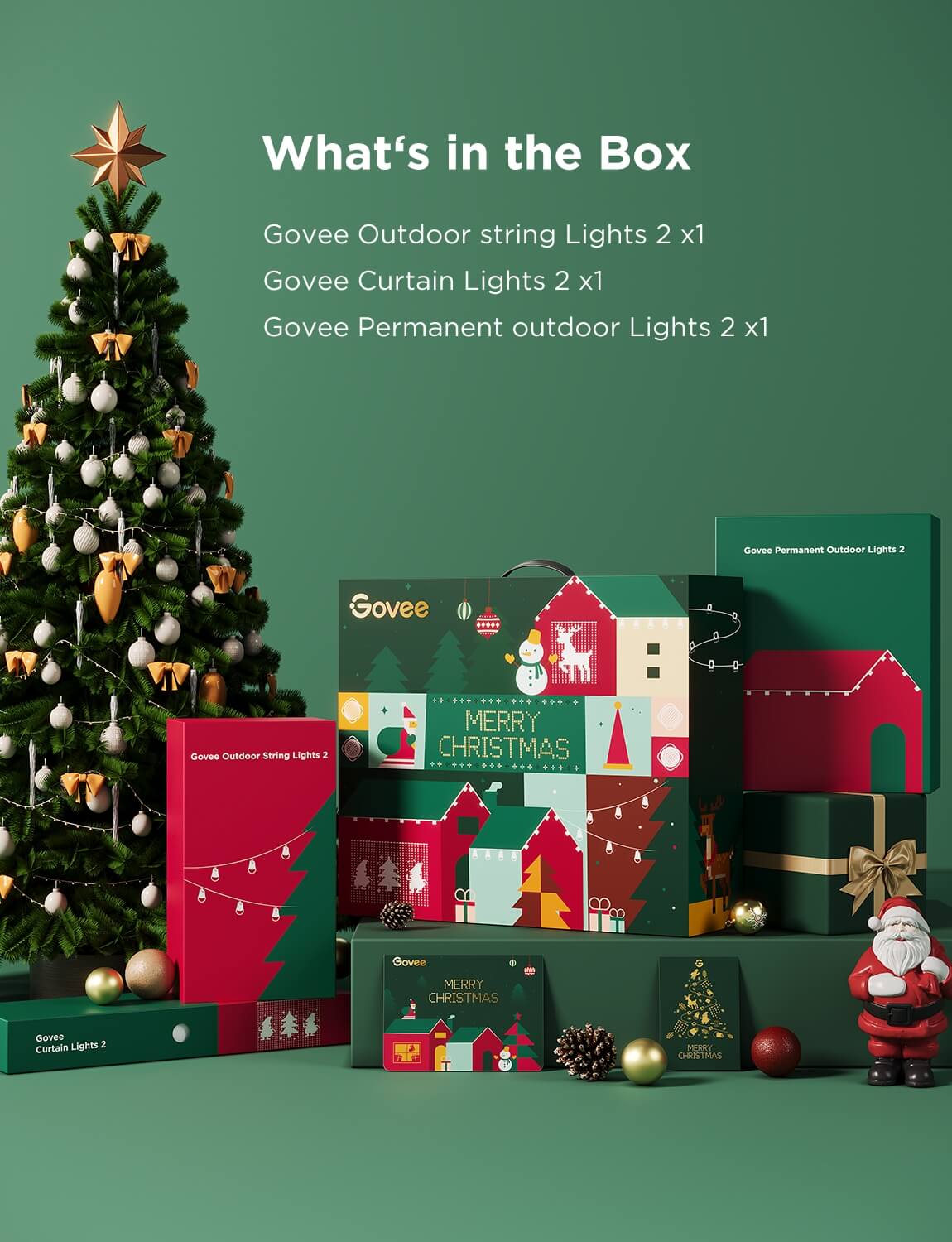 Refurbished Govee Santa's Beacon Bundle