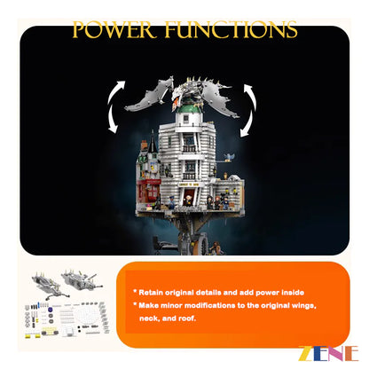 Kit motorizado para LEGO Gringotts Dragón ucraniano Ironbelly Mágico n.° 76417 Power Functions