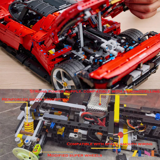 Kit de funciones de potencia para LEGO Ferrari Daytona SP3 n.° 42143 (alto rendimiento)
