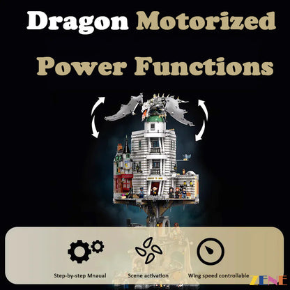 Kit motorizado para LEGO Gringotts Dragón ucraniano Ironbelly Mágico n.° 76417 Power Functions