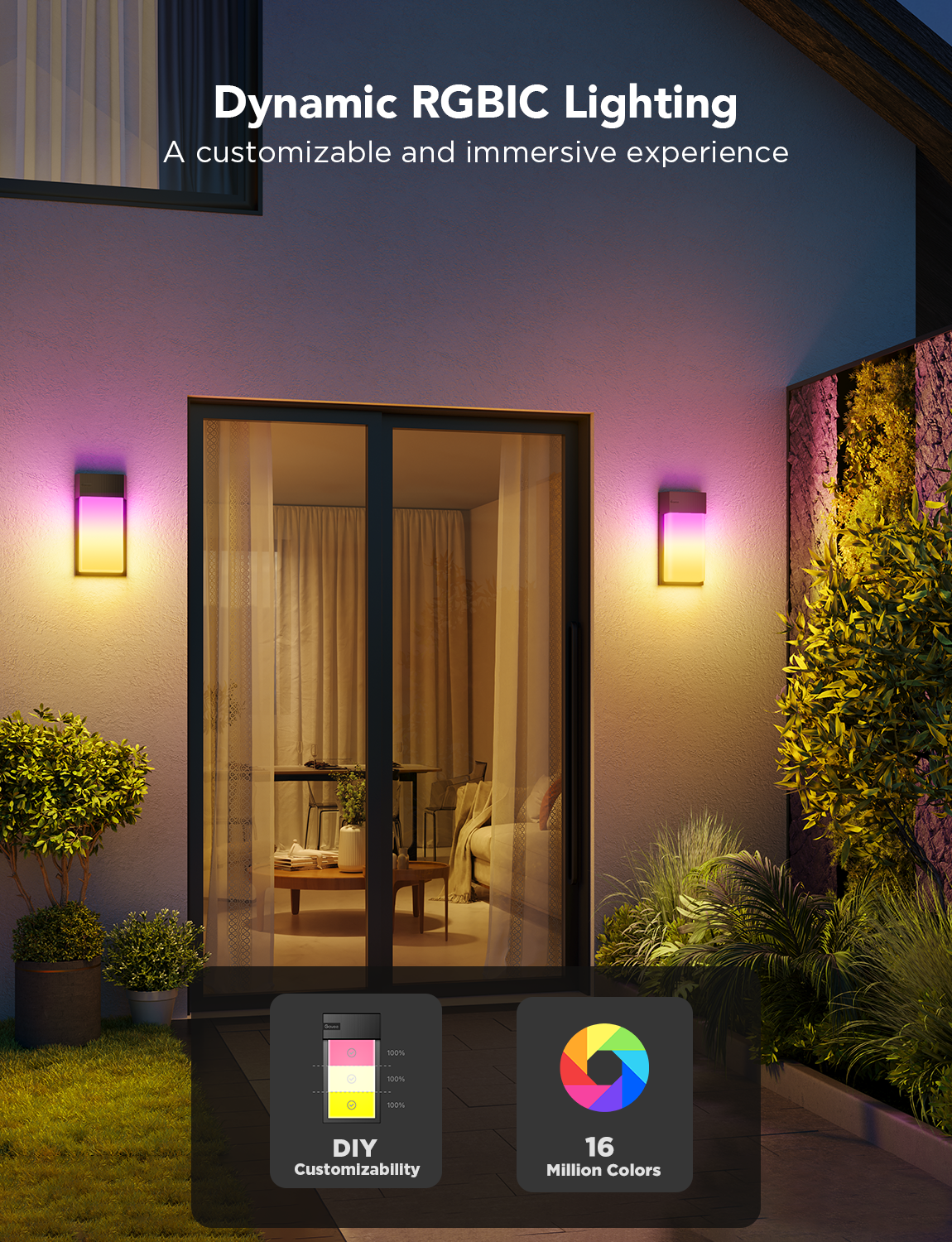 Refurbished Govee Outdoor Wall Light