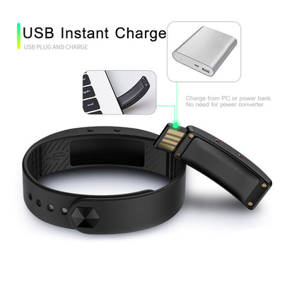 T5S Non-Bluetooth Fitness Tracker Watch Pedometer Digital Step Counter Calorie Counter Distance Activity Tracker Alarm LED Fitness Watch IP65 Water Resistance
