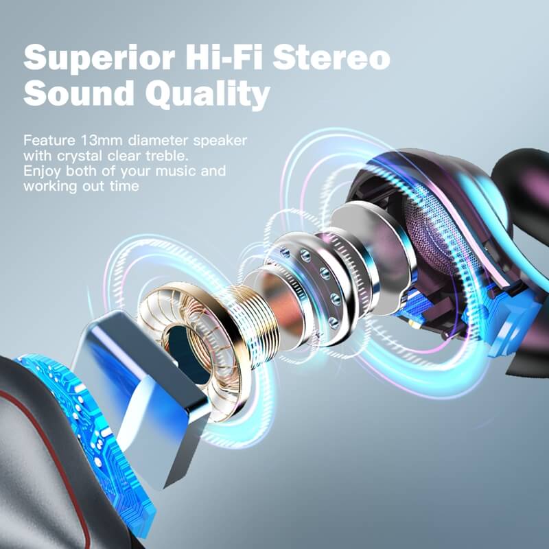 Clip on Open Ear Headphones Wireless Bluetooth Ear Clip Bone Conduction Headphones