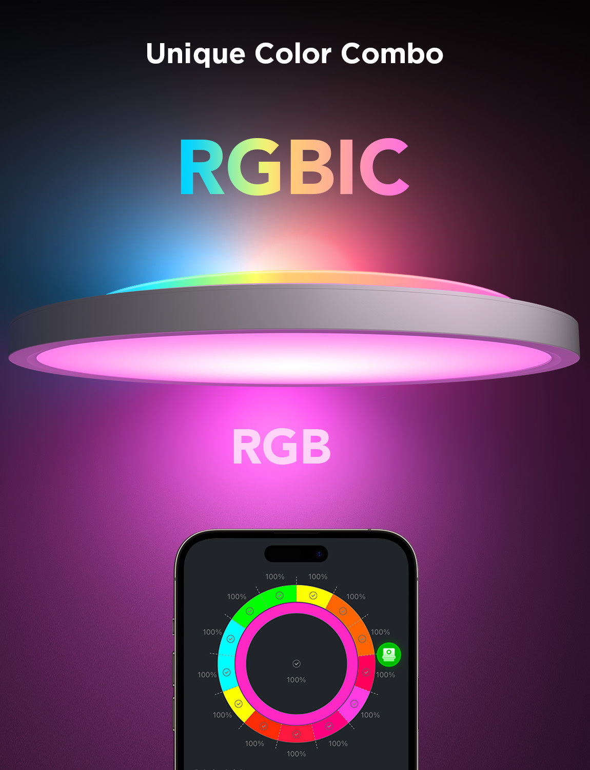 Refurbished Govee RGBWW + RGBIC Smart Ceiling Light
