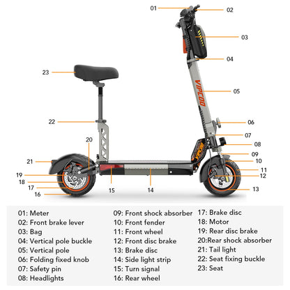 VIPCOO VS1 Foldable Electric Scooter