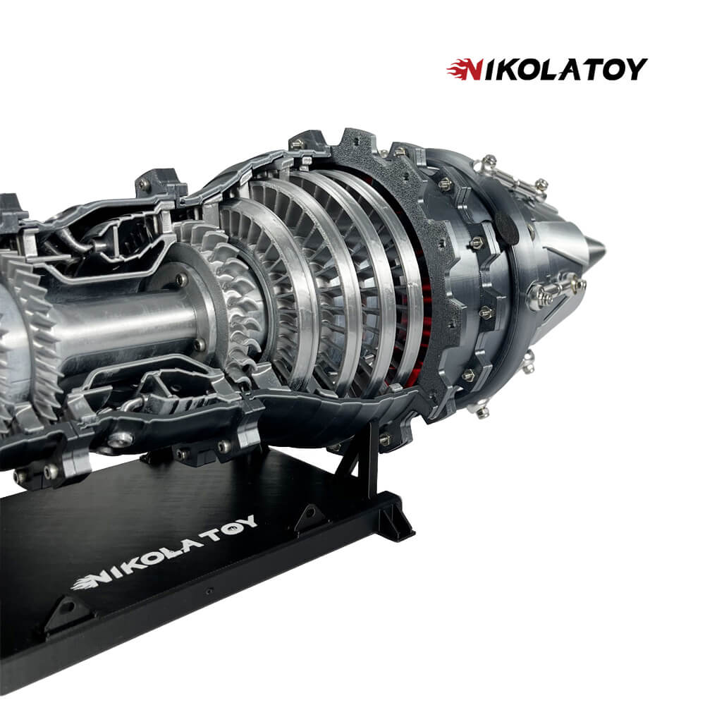 3D Printed Military Fighter Turbojet Engine Model