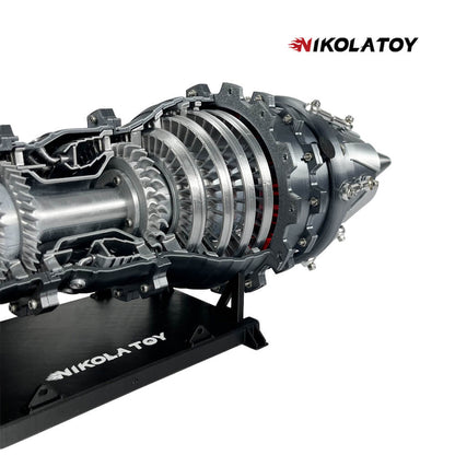 3D Printed Military Fighter Turbojet Engine Model