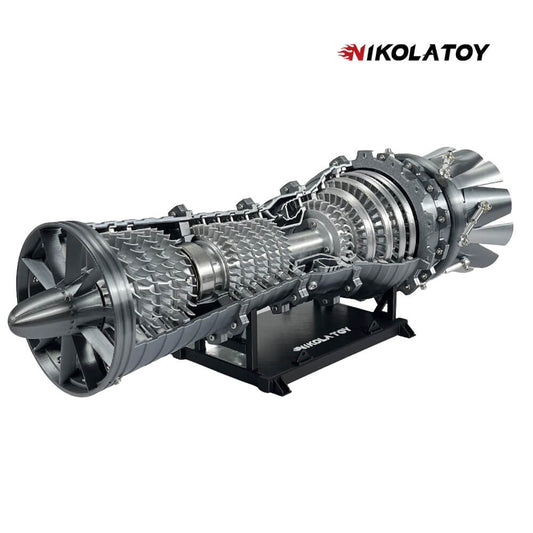 3D Printed Military Fighter Turbojet Engine Model