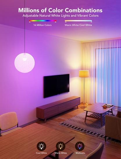 Refurbished Govee Smart RGBWW Light Bulbs 1200 Lumens