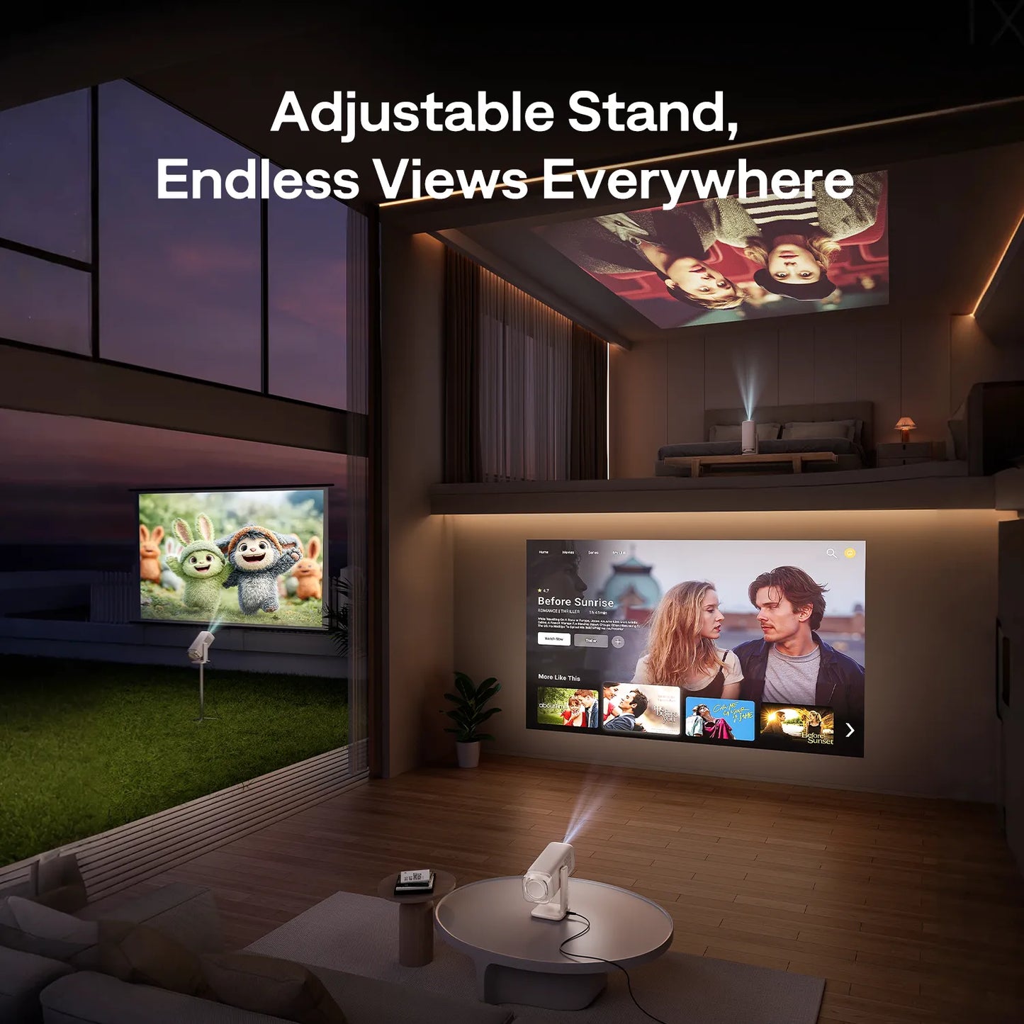 Aurzen BOOM air Google TV Smart Projector | US Version