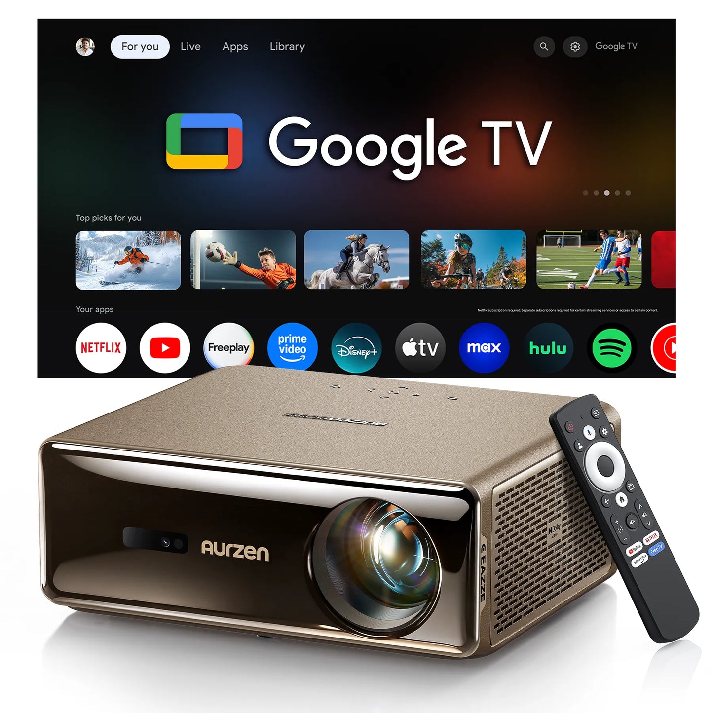 Aurzen EAZZE D1 MAX Google TV Smart Projector