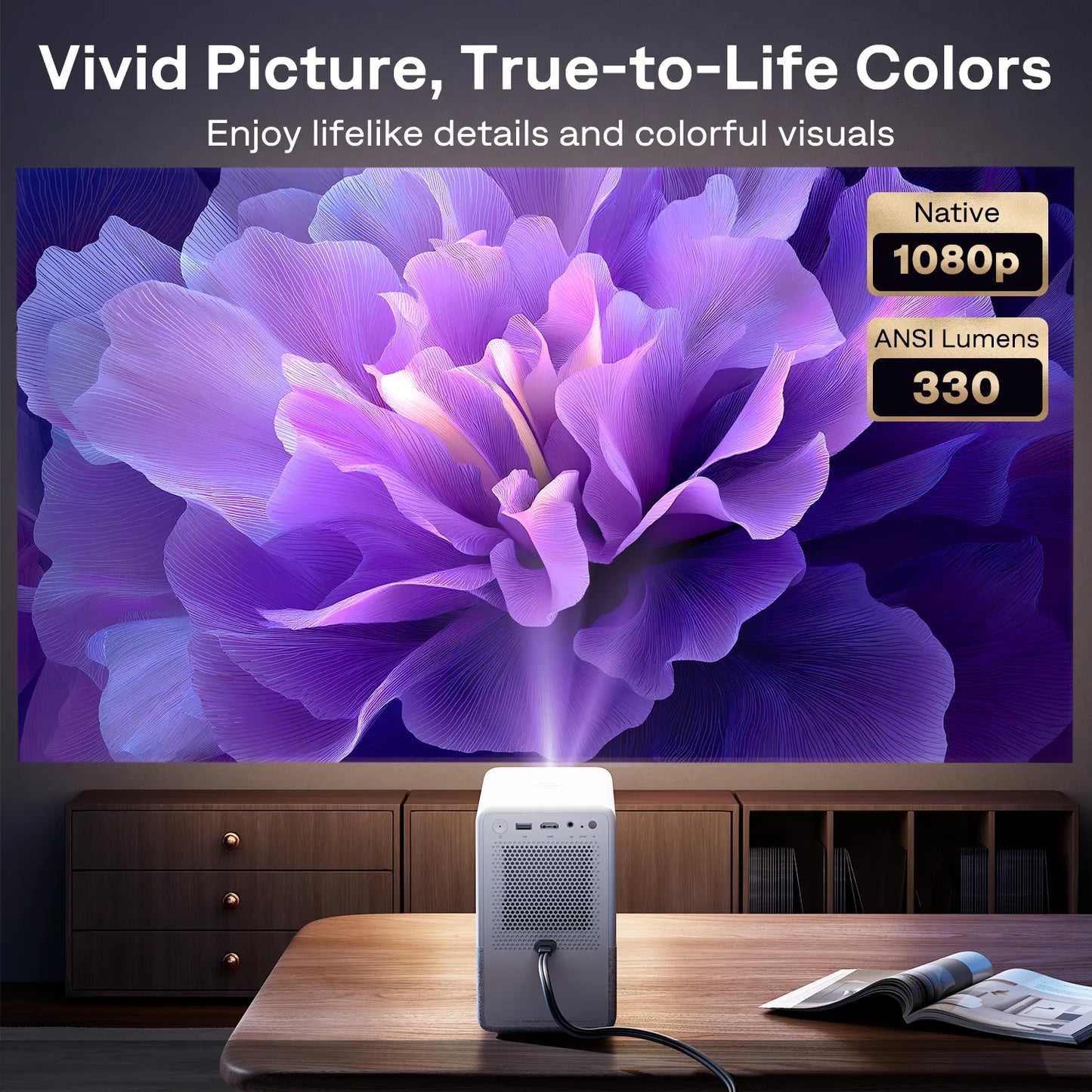 Aurzen EAZZE D1R Cube Roku TV Smart Projector
