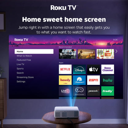 Aurzen EAZZE D1R Roku TV Smart Projector